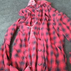 Black and red checkered flannel shirt XLT